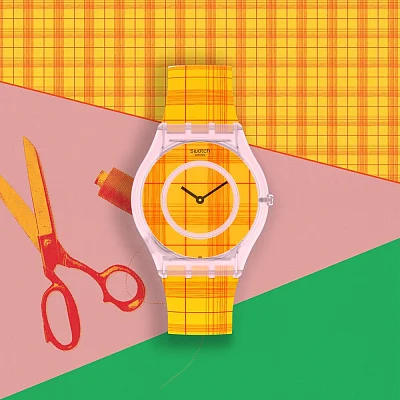 Swatch Skin Classic Biosourced Fire Madras 01 SS08Z105