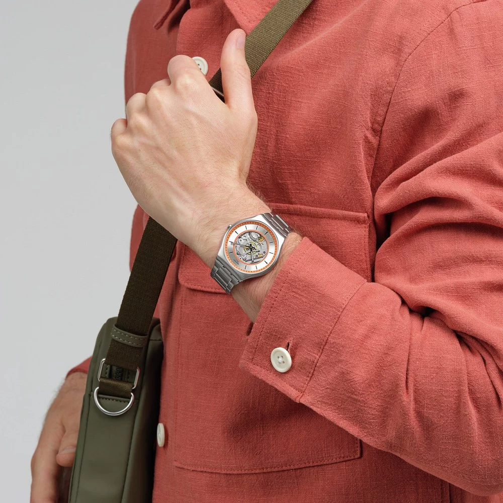✓ Swatch SS07S144G ⌚ Skin Irony 42 THE ESSENCE OF SPRING