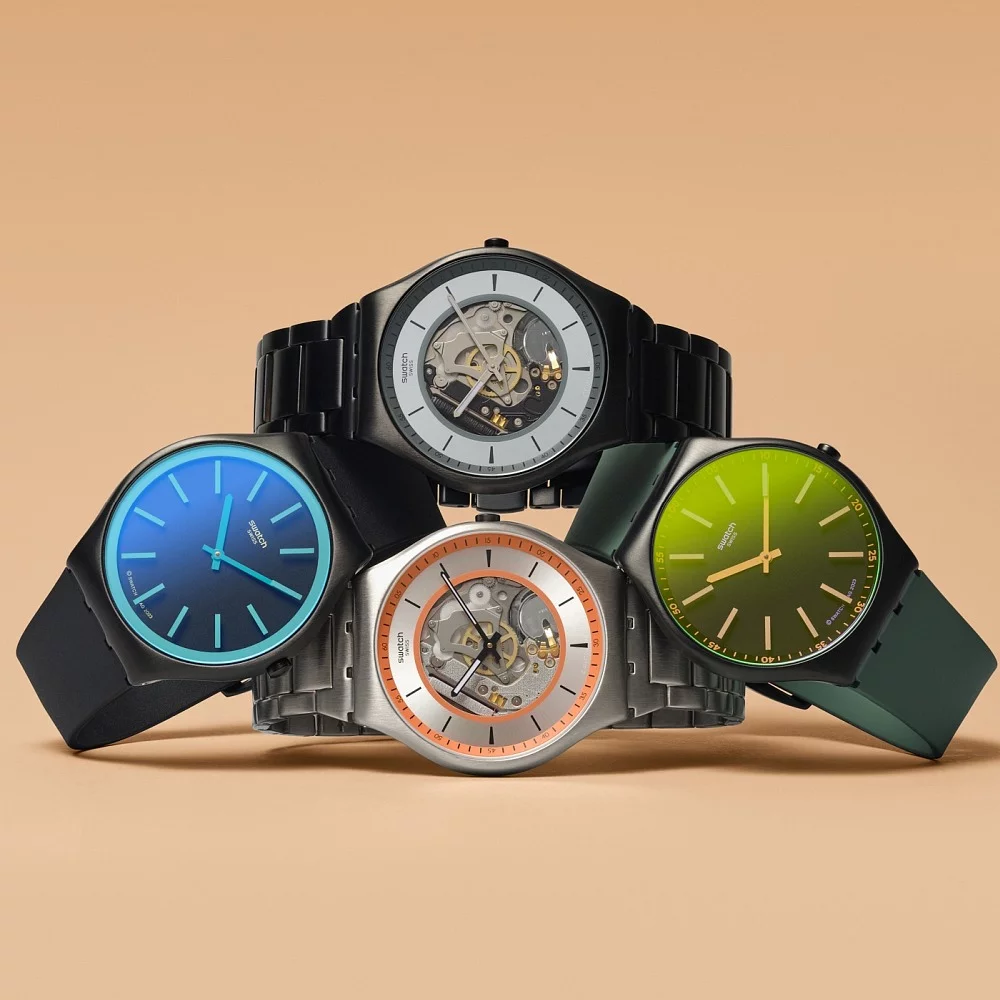 ✓ Swatch SS07S144G ⌚ Skin Irony 42 THE ESSENCE OF SPRING