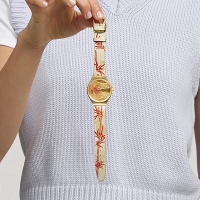 Swatch Skin Irony GOLDEN RED BAMBOO YEAR OF THE SNAKE SYXZ105