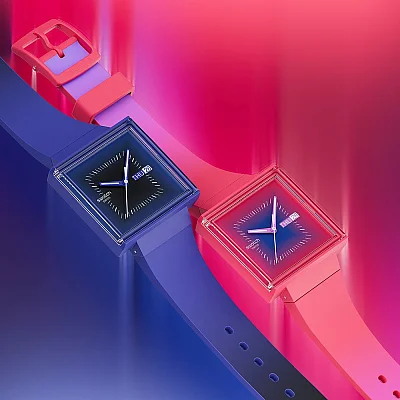 Swatch Square SQUARELY BERRY SO34R700