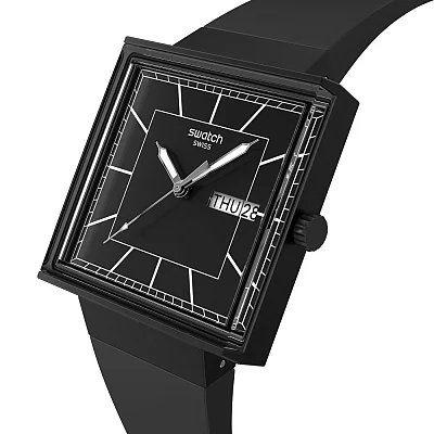 Swatch Square Bioceramic WHAT IF BLACKAGAIN SO34B701