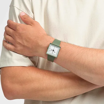 Swatch Square Bioceramic WHAT IF GREEN SO34G700