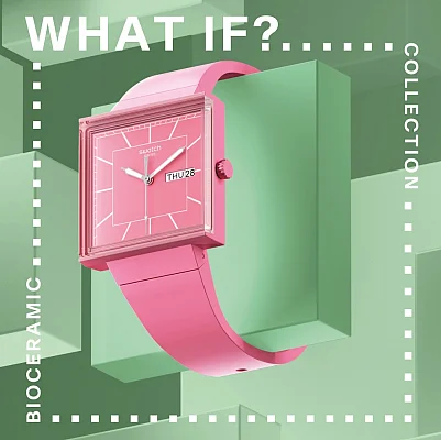 Swatch Square Bioceramic WHAT IF ROSE SO34P700