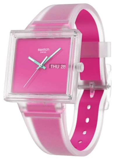 Swatch Square Biosourced WHAT IF SEE THRU MAGENTA? SO38K705