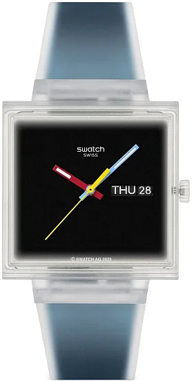 Swatch Square Biosourced WHAT IF SEE THRU BLACK? SO38K700