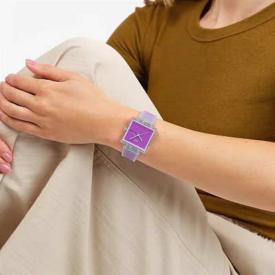Swatch Square Biosourced WHAT IF.. SEE THRU MAGENTA? SO38K705