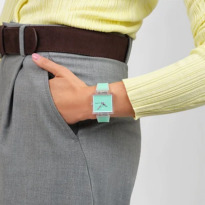 Swatch Square Biosourced WHAT IF.. SEE THRU MINT? SO38K702