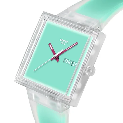 Swatch Square Biosourced WHAT IF.. SEE THRU MINT? SO38K702