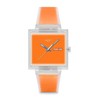 Swatch Square Biosourced WHAT IF.. SEE THRU ORANGE? SO38K704