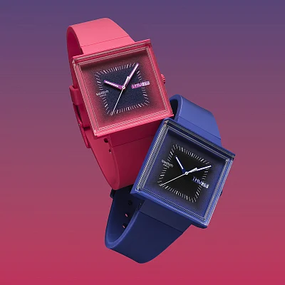 Swatch Square SQUARELY BLACKLIGHT SO34N700
