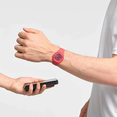 Swatch Pay New Gent Biosourced Swatch Pay! Redder Than Red Pay! SO29R107-5300