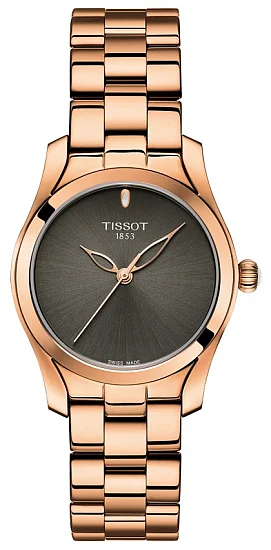 Tissot T-Wave Rose Gold PVD Bracelet Grey Dial T1122103306100