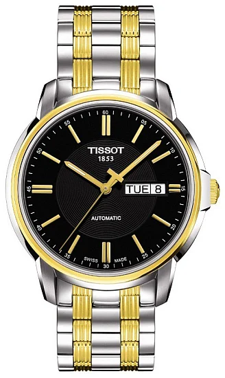 Tissot Automatics III Day-Date Yellow Gold PVD T0654302205100