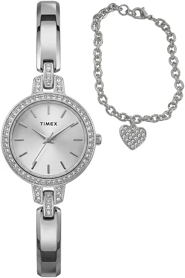 Timex Aveline 28mm & Heart Bracelet Set TWG067700
