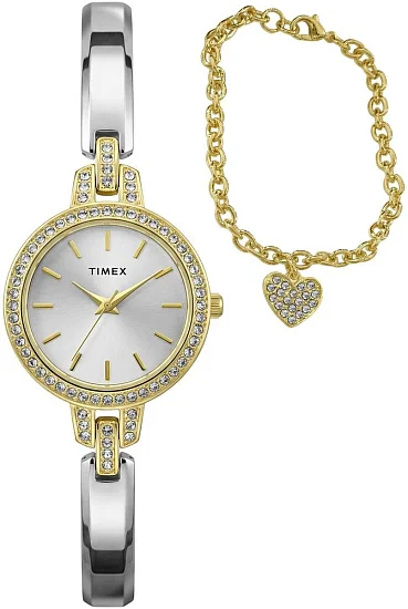 Timex Aveline 28mm & Heart Bracelet Set TWG067800