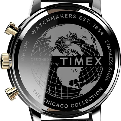 Timex Chicago Chronograph 45mm Leather Strap TW2U39100