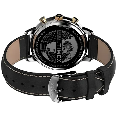 Timex Chicago Chronograph 45mm Leather Strap TW2U39100