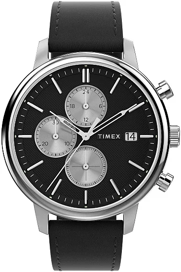 Timex Chicago Chronograph 45mm Leather Strap TW2W13100