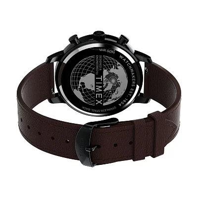 Timex Chicago Chronograph 45mm Leather Strap TW2W13200