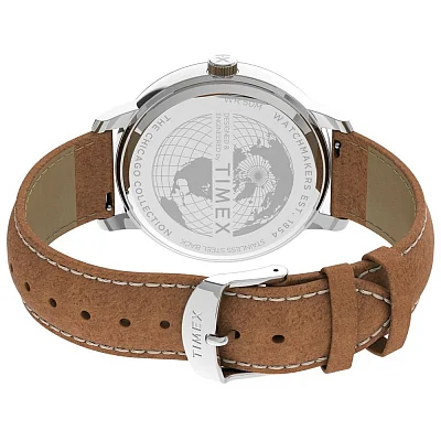 Timex Chicago Day-Date 45mm Leather Strap TW2V29000