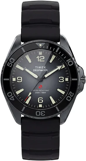 Timex Deepwater Arctic 405mm IP Gunmetald Steel Case Black Dial Black HNBR Strap TW3A02000