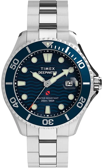 Timex Deepwater Meridian 200 44mm Stainless Steel Bracelet TW2W81900