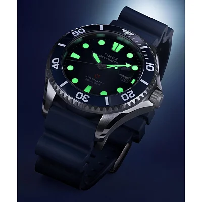 Timex Deepwater Meridian 200 44mm Synthetic Rubber Strap Automatic TW2Y39900