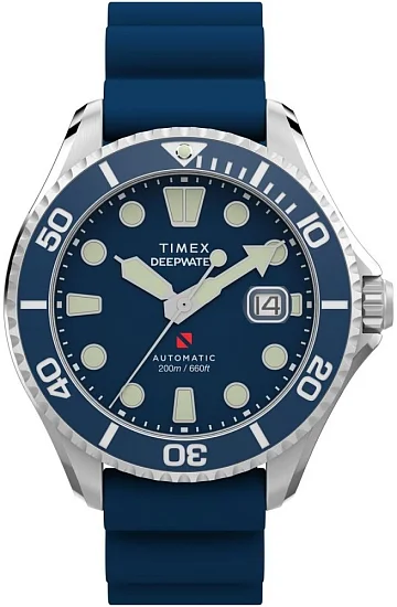 Timex Deepwater Meridian 200 44mm Synthetic Rubber Strap Automatic TW2Y39900