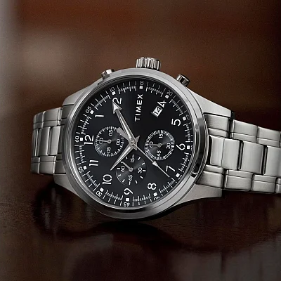 Timex Dress Chronograph 43mm Stainless Steel Bracelet TW2Y01400