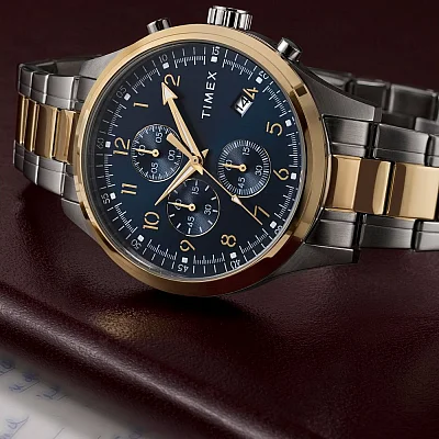 Timex Dress Chronograph 43mm Stainless Steel Bracelet TW2Y01500