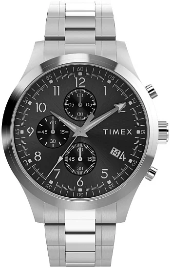 Timex Dress Chronograph 43mm Stainless Steel Bracelet TW2Y01400