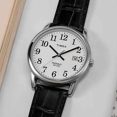 Timex Easy Reader 35mm Leather Strap Indiglo TW2W95400
