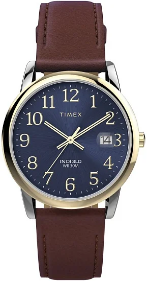Timex Easy Reader 35mm Leather Strap Indiglo TW2W54500