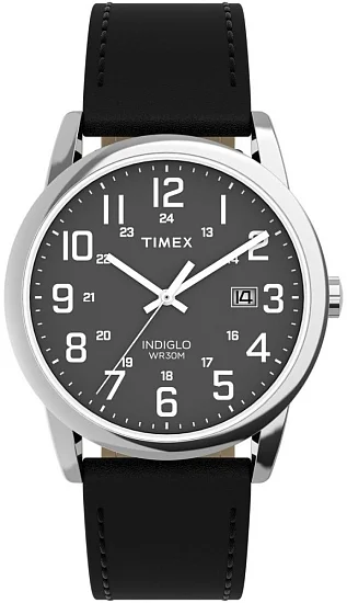 Timex Easy Reader 38mm Leather Strap Indiglo TW2Y12800