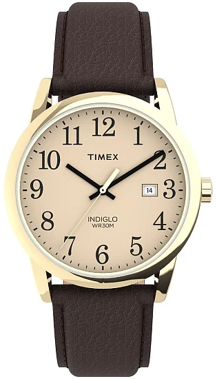 Timex Easy Reader 38mm Leather Strap Indiglo TW2P75800
