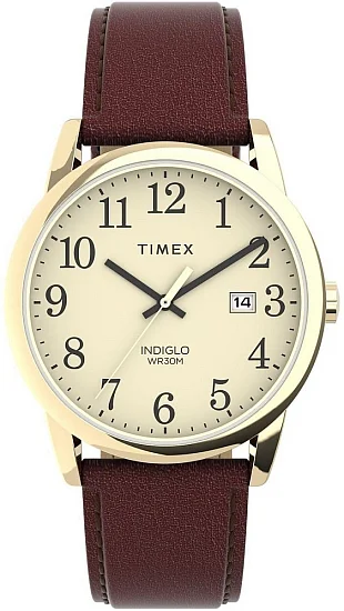 Timex Easy Reader 38mm Leather Strap Indiglo TW2V68900