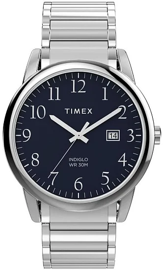 Timex Easy Reader 40mm Silver Bracelet Indiglo TW2W52200