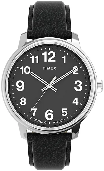 Timex Easy Reader Bold 43mm Leather Strap Indiglo TW2V21400