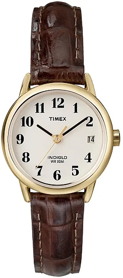 Timex Easy Reader 25mm Leather Strap Indiglo T20071