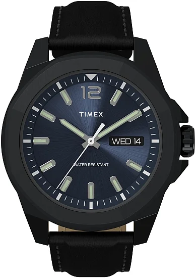 Timex Essex Avenue Day-Date 44mm Leather Strap TW2V42900