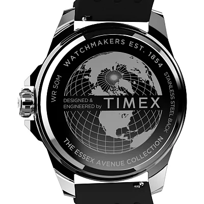 Timex Essex Avenue Day-Date 46mm Leather Strap TW2W42900