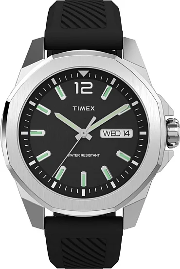 Timex Essex Avenue Day-Date 46mm Leather Strap TW2W42900