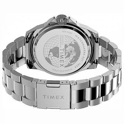 Timex Essex Avenue Day-Date 44mm Stainless Steel Bracelet TW2U14700