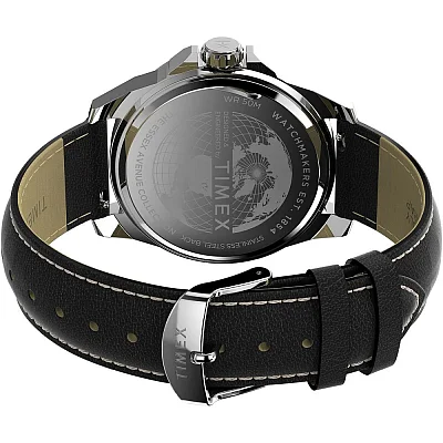 Timex Essex Avenue Day-Date 46mm Leather Strap TW2W92900