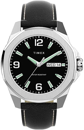 Timex Essex Avenue Day-Date 46mm Leather Strap TW2W92900