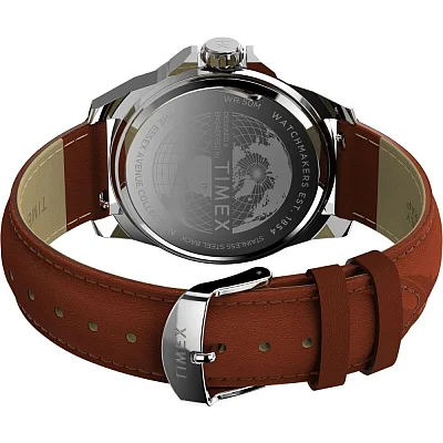 Timex Essex Avenue Day-Date 46mm Leather Strap TW2W92800