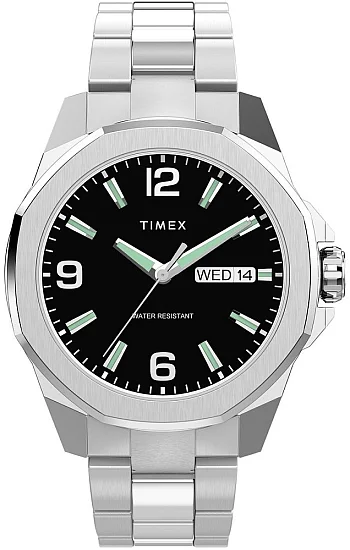 Timex Essex Avenue Day-Date 46mm Stainless Steel Bracelet TW2W92700