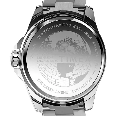 Timex Essex Avenue Day-Date 46mm Stainless Steel Bracelet TW2W92700