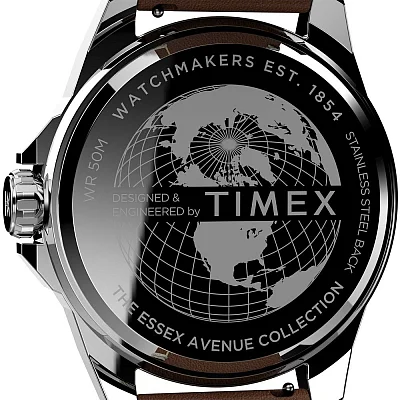 Timex Essex Avenue Multifunction 44mm Leather Strap TW2U42800
